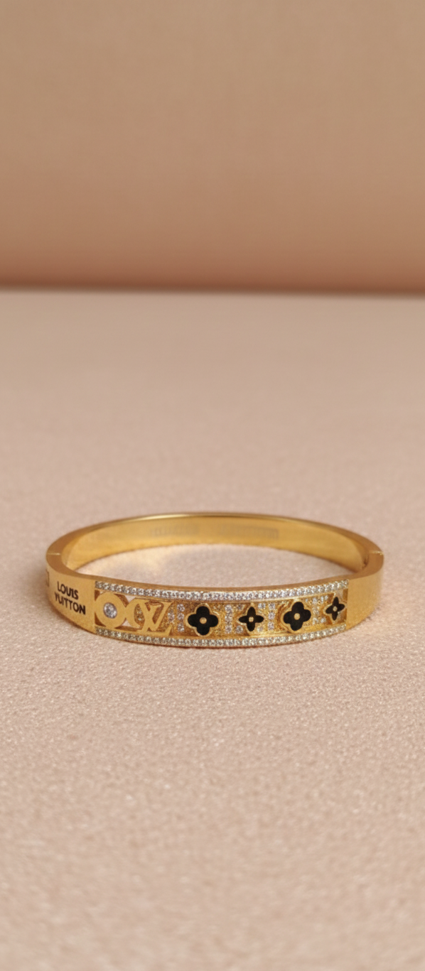 Louis Vuitton Inspired Crystal Bangle