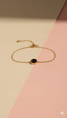 Black Stone Chain Bracelet